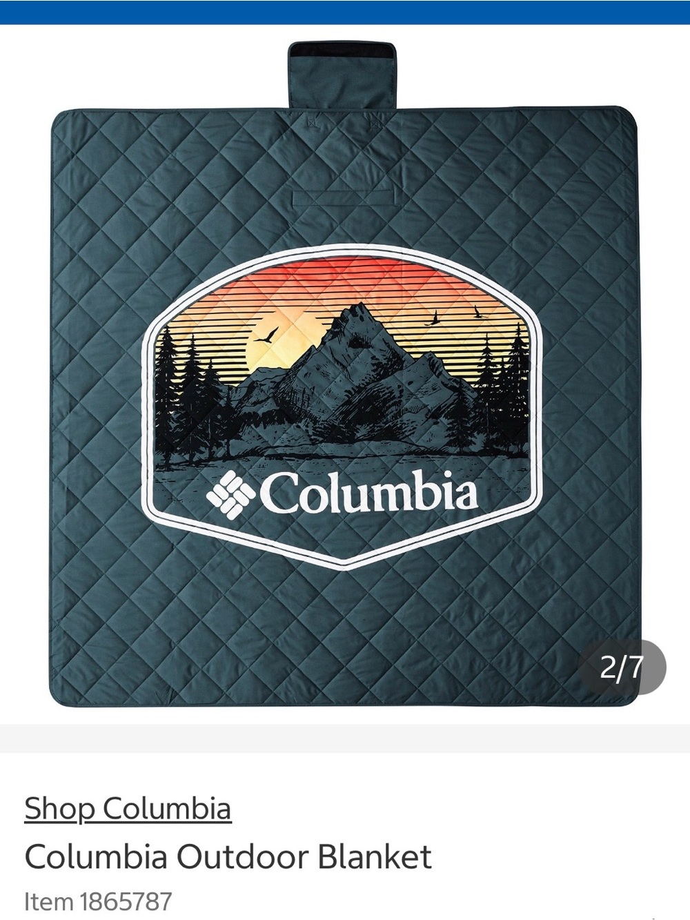 Columbia Outdoor Blanket Bag — Teal Mountain Print - Picture 2 of 8
